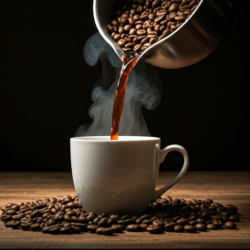 Cinematic coffee pour
